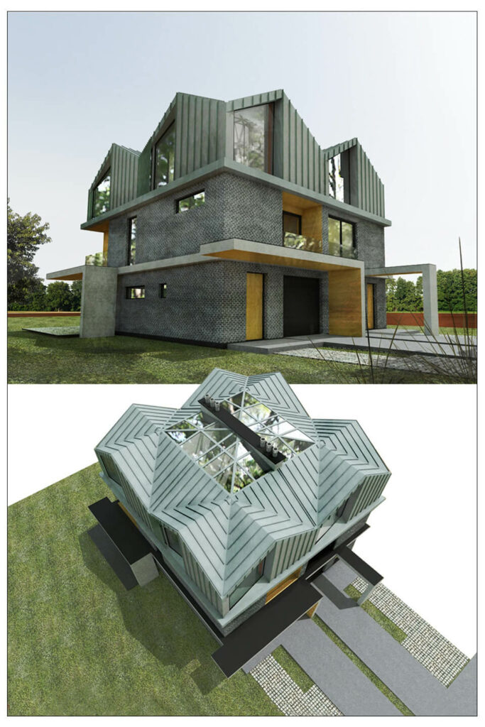 Tiramisu projekt - Zespół budynków w zabudowie bliźniaczej - architekt Łukasz Pióro