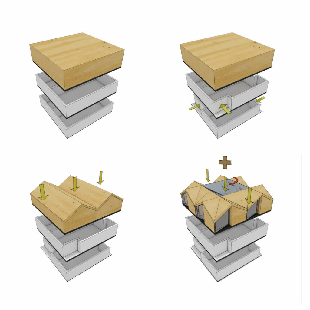 Tiramisu projekt - Zespół budynków w zabudowie bliźniaczej - architekt Łukasz Pióro