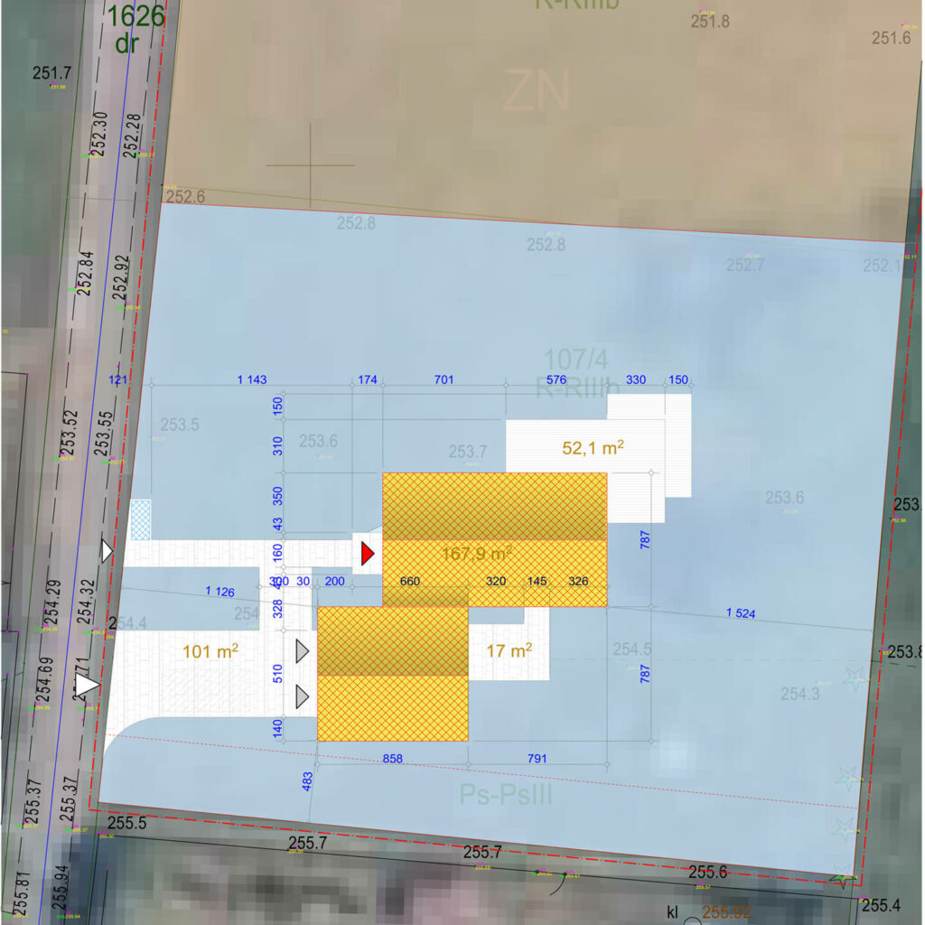 Projekt domu, architekt Kraków. Indywidualny projekt nowoczesnego domu parterowego. Pracownia projektowa - architekt Łukasz Pióro. Dom - model 3D, rzut - projekt od architekta.